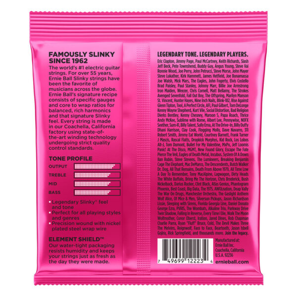 Ernie Ball Regular Slinky Nickel Wound Electric Guitar Strings – 9-42 Gauge