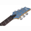 Schecter C-6 Deluxe Electric Guitar - Satin Metallic Light Blue - headstock